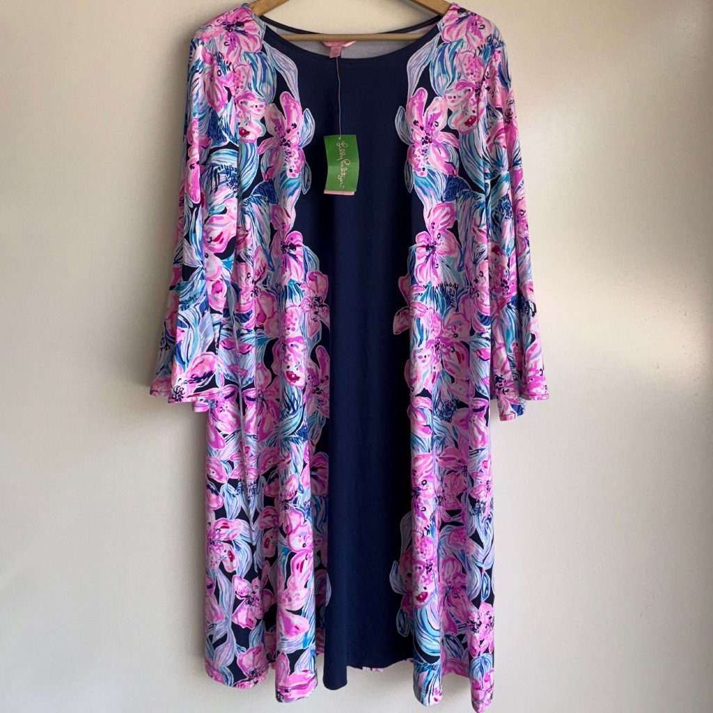 Nwt Lilly Pulitzer Ophelia Swing Dress Size Xl Hypes & Stripes Navy Pink